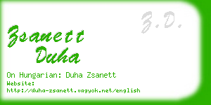 zsanett duha business card